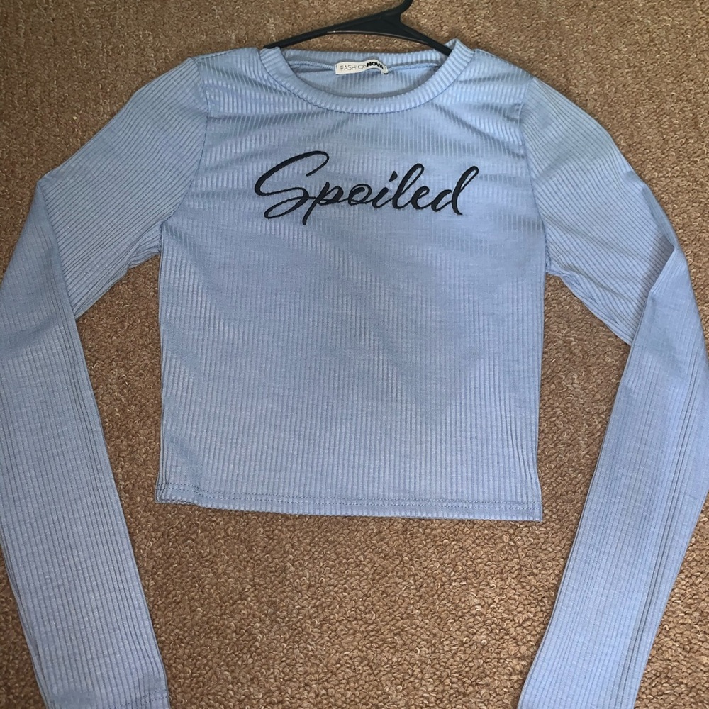 Cute long sleeve crop top!